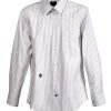 Red Stripes Classic Collar Long Sleeves Shirt with Pocket