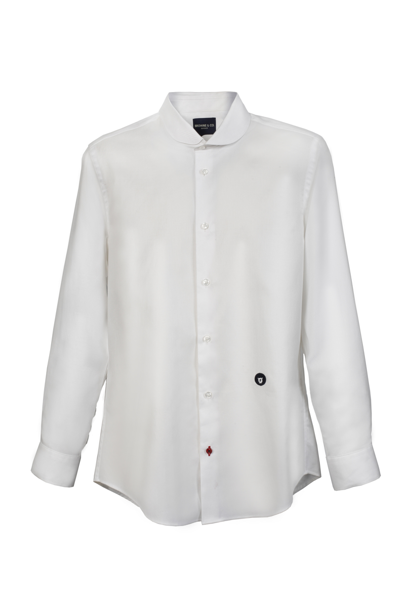 White Club Collar Long Sleeves Shirt
